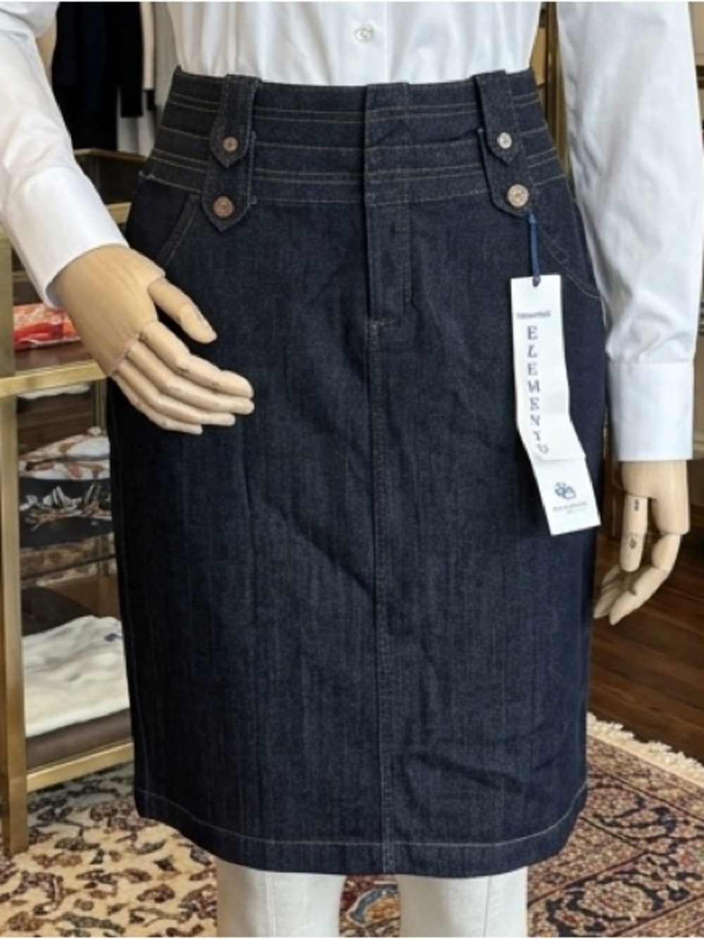 Boom Boom Jeans Dark Denim Pencil Skirt